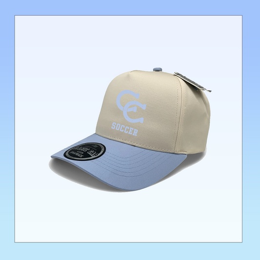 Carson Soccer Hat Natural w/ light blue
