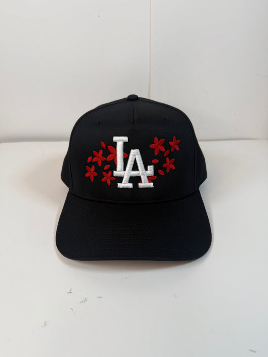 LA Flowers A-Frame Hat | Black |