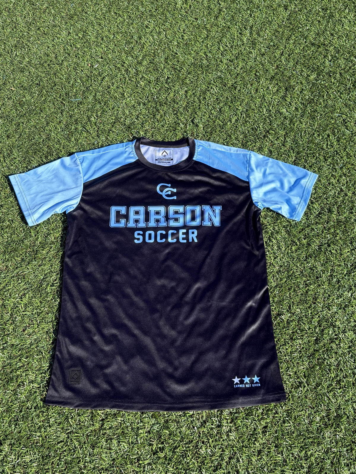 Carson Practice Jersey and backpack